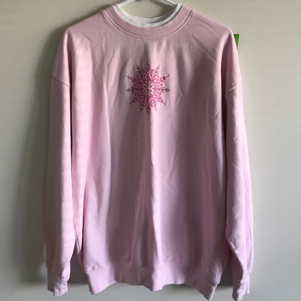 MC sportswear light pink sweater with details